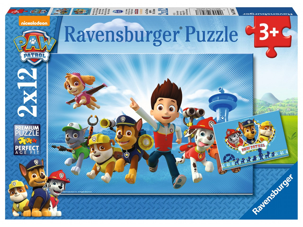 Puzzle 2x12 pezzi paw patrol 07586 7