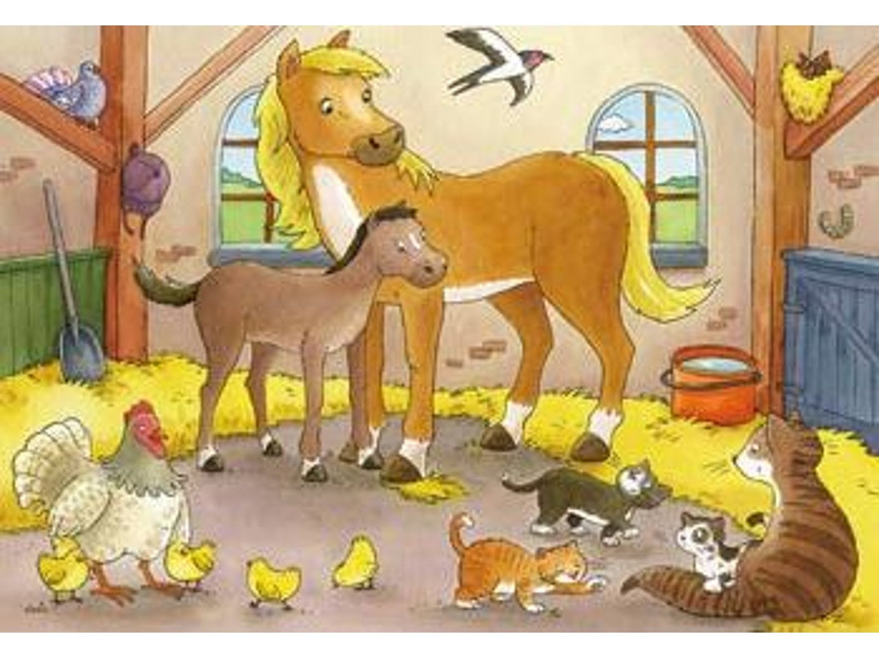 Puzzle 2x12pz famiglie animali 07590