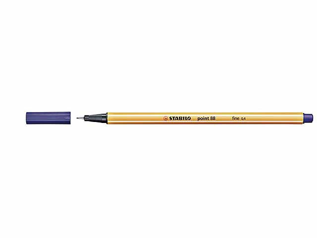 Penna fineliner point 88 Stabilo, punta extrafine blu notte 0,4 mm