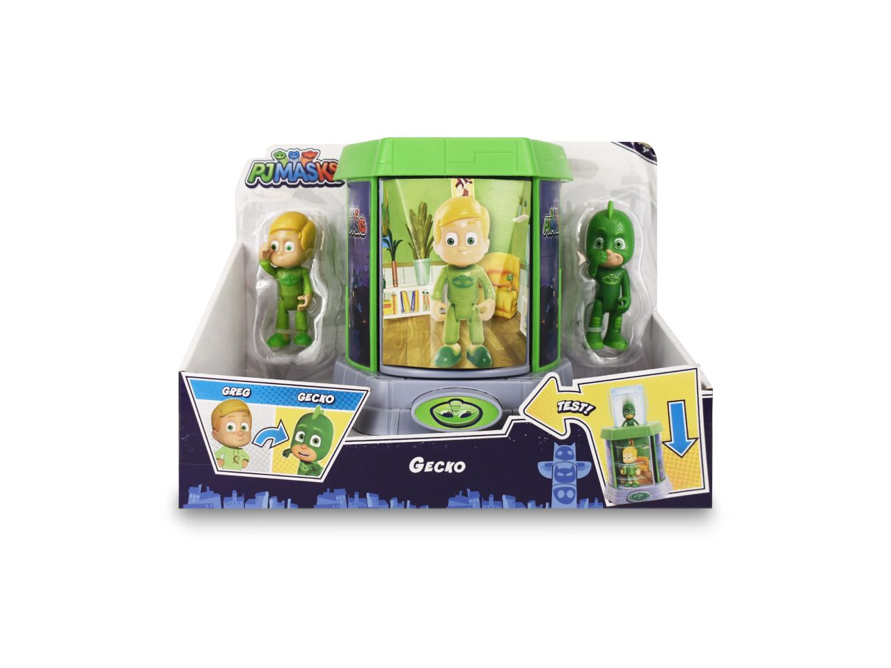 Pj masks playset di trasformazione greg / geco