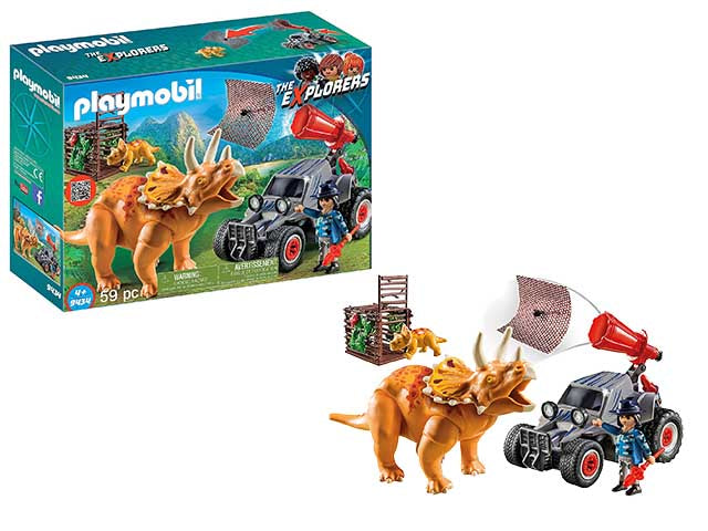 Playmobil explorer dinos fuoristrada c/rete 9434