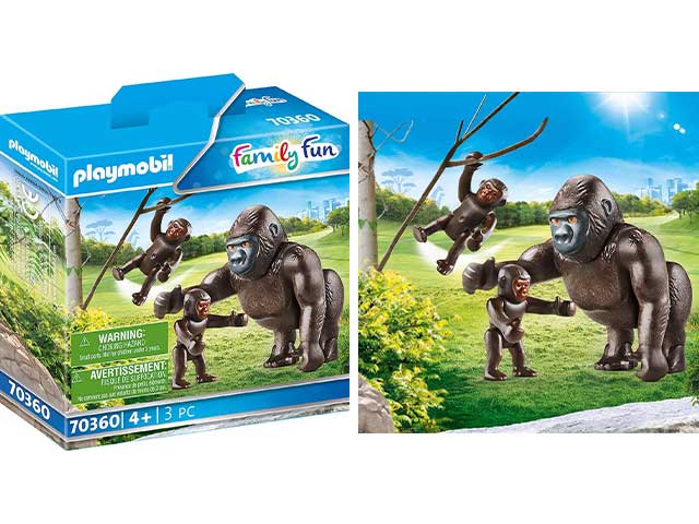 playmobil zoo famiglia di gorilla 70360
