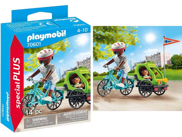 Playmobil mamma con bicicletta 70601