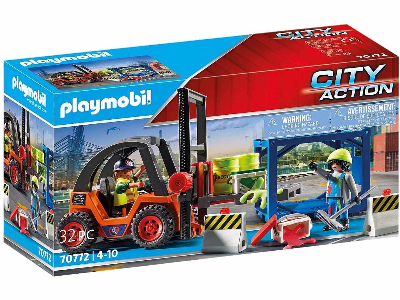 Playmobil operai con muletto 70772