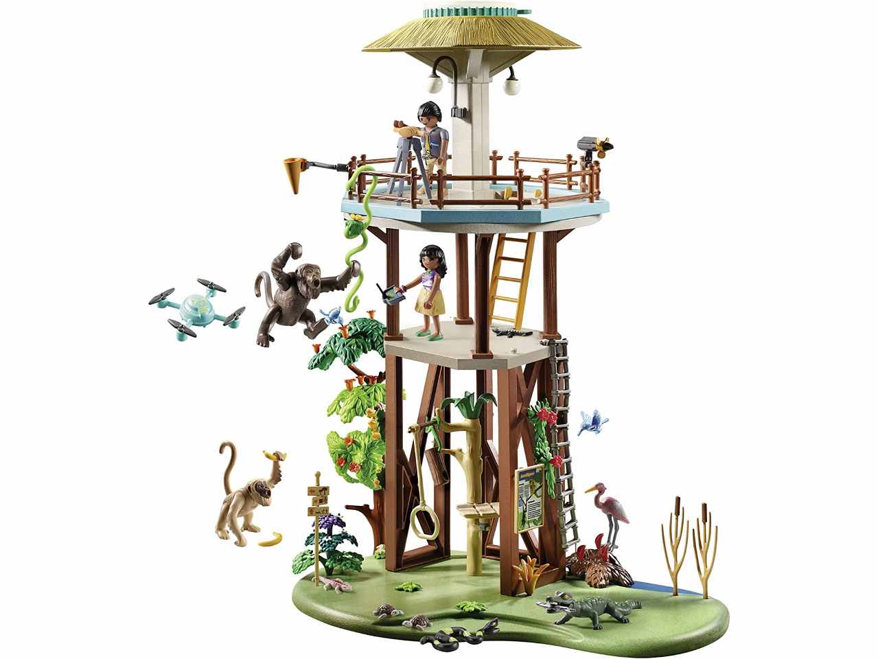 Playmobil wiltopia centro di osservazione animali dell'amazzonia
