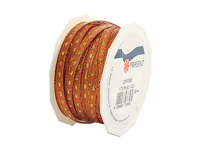 Nastro oxford copper/oro 50-m 6mm