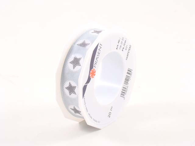 Nastro hamstead 25mmx20mt grigio/arg.