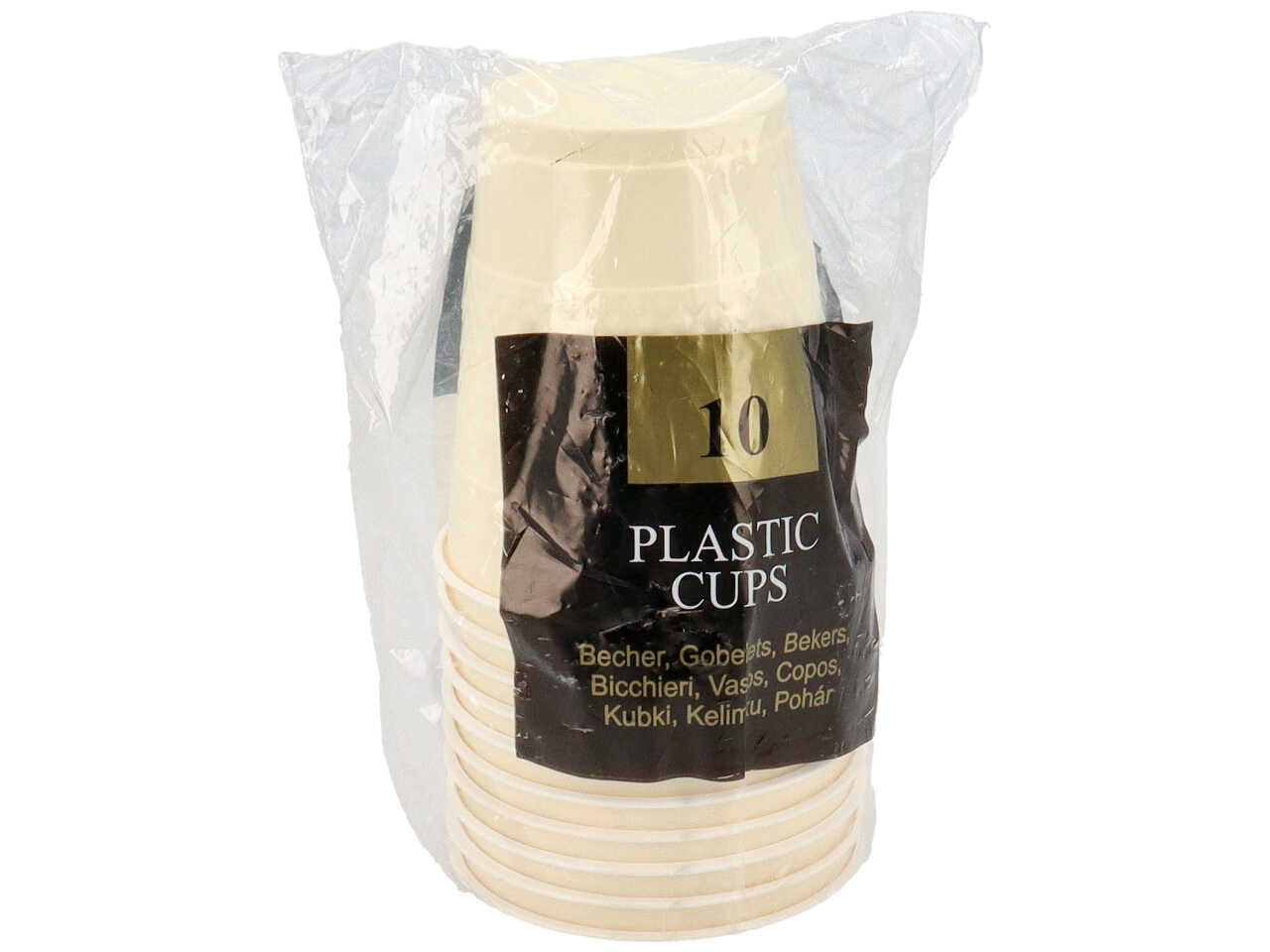 Bicchiere plastica 355 ml avorio 10 pezzi