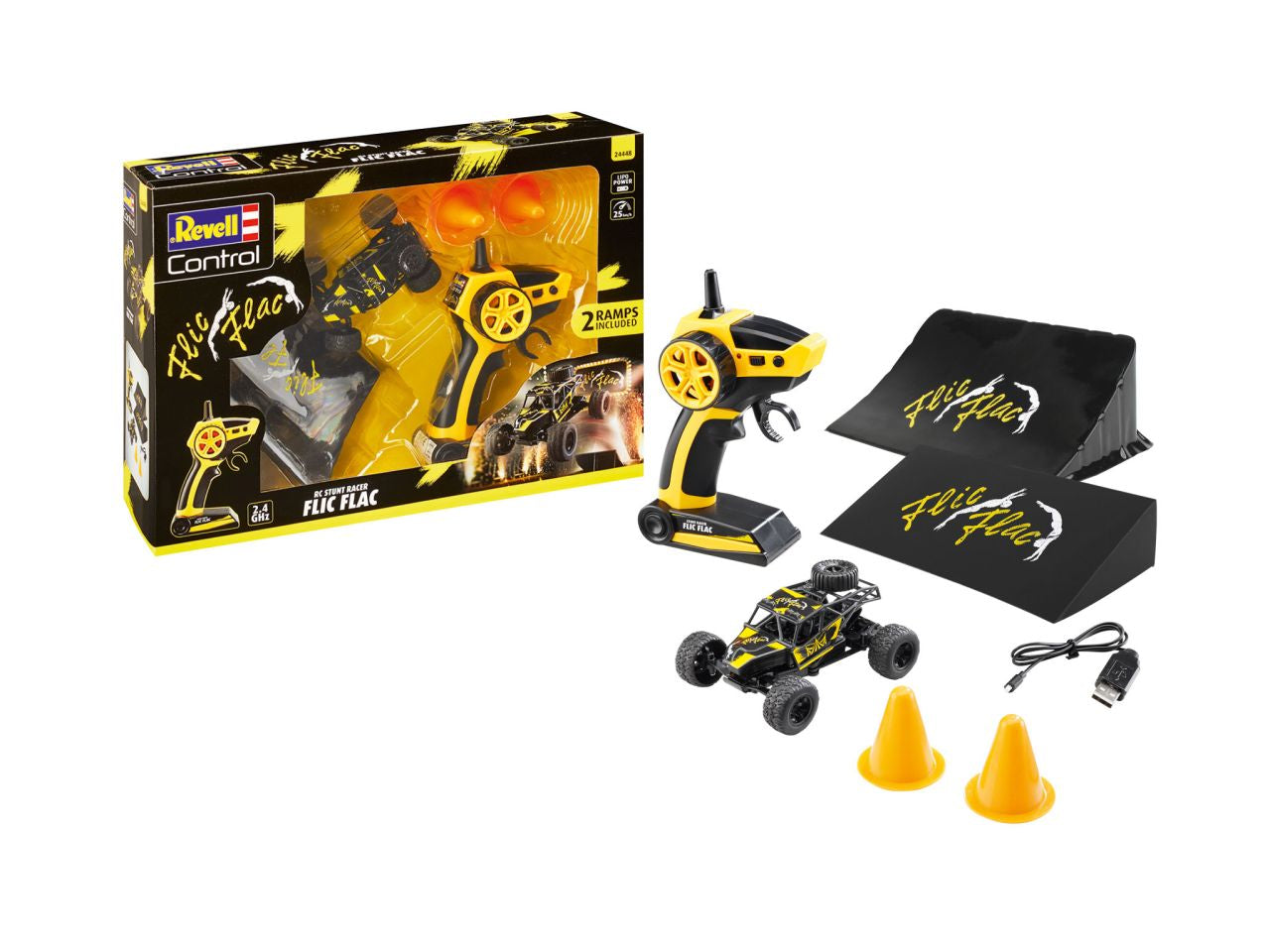 set acrobazie radiocomandato stunt racer flic flac