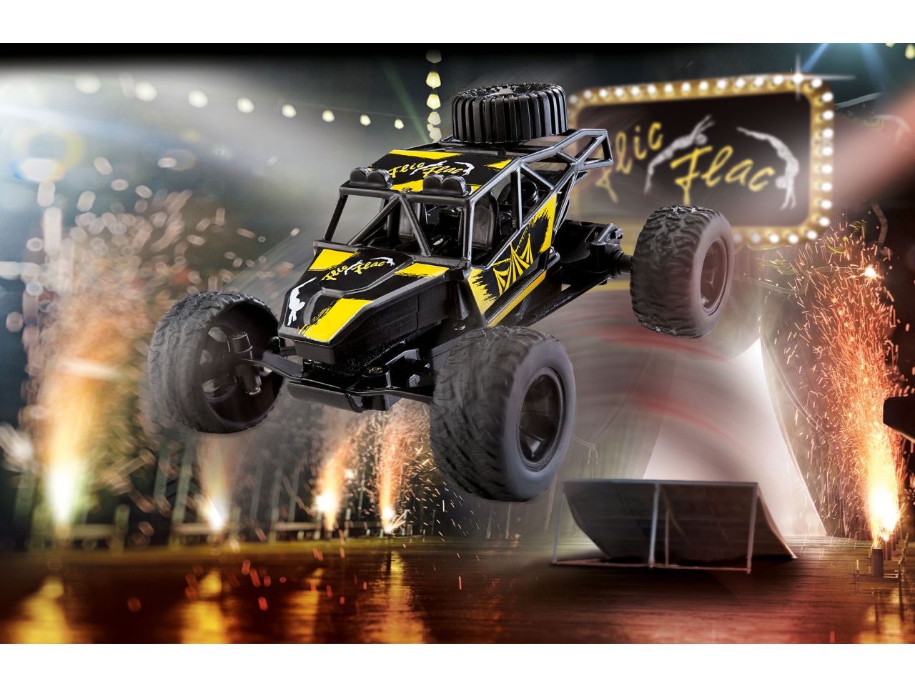 set acrobazie radiocomandato stunt racer flic flac