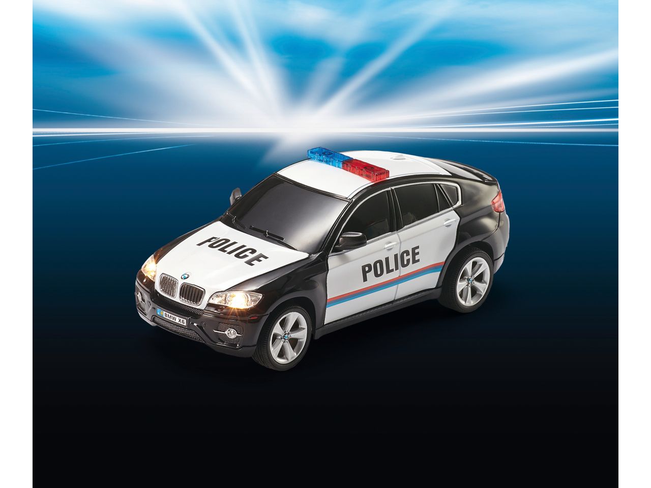 Auto radiocomandata bmw x6 police in scala 1:24