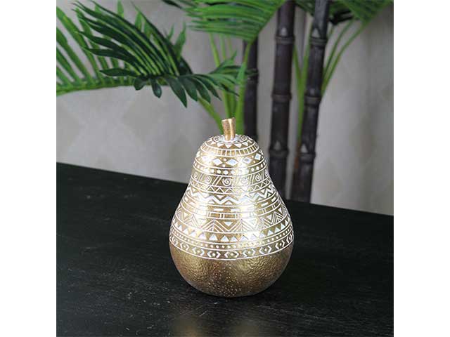 pera ceram.9,8x9,8x13,7 oro/bianca661037