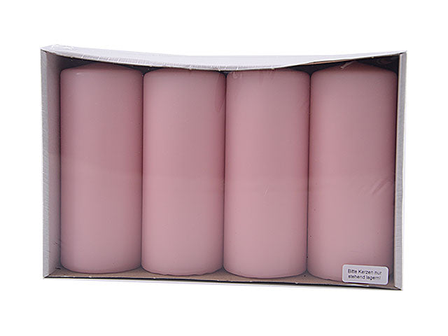Candela moccolo rosa 4pz 150/60 fi