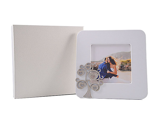 Porta foto pelle 22x22cm con albero lp0255lt