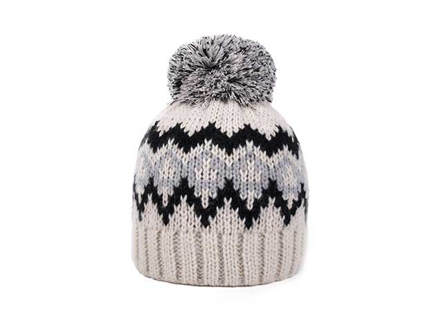 Cuffia jacquard beige cp3298