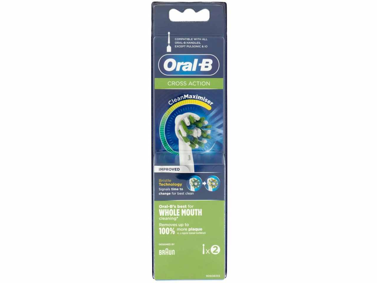 Oral b spazzolino elttr.ricarica 2pz cross action