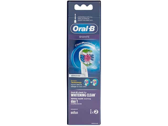 Oral b spazzolino elettr.ric.2 pezzi 3d white