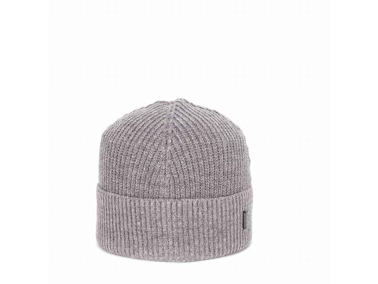 Cappello cuffia a coste filato viscosa grigio medio