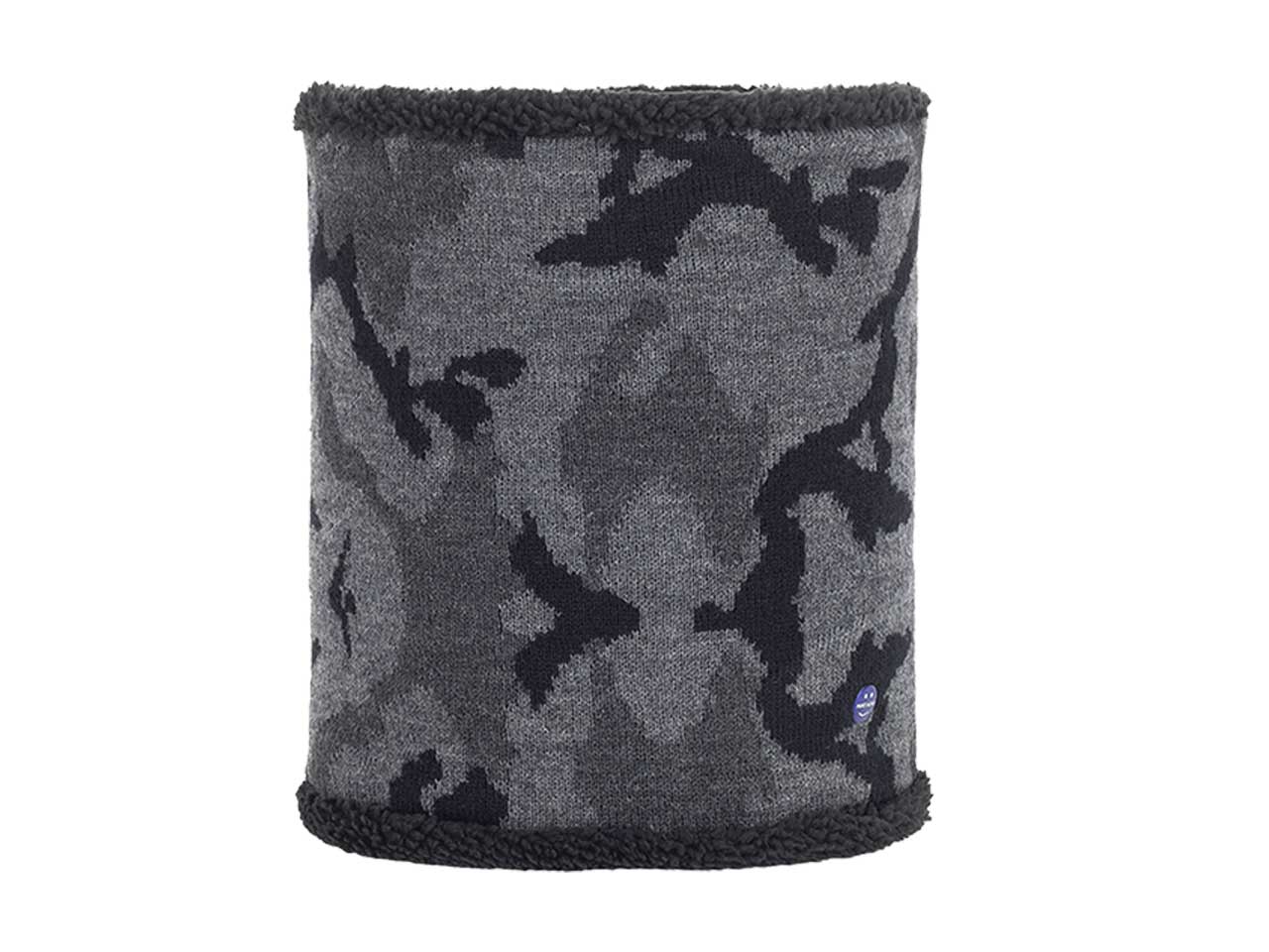 collo in maglia con jacquard mimetico 26x24cm