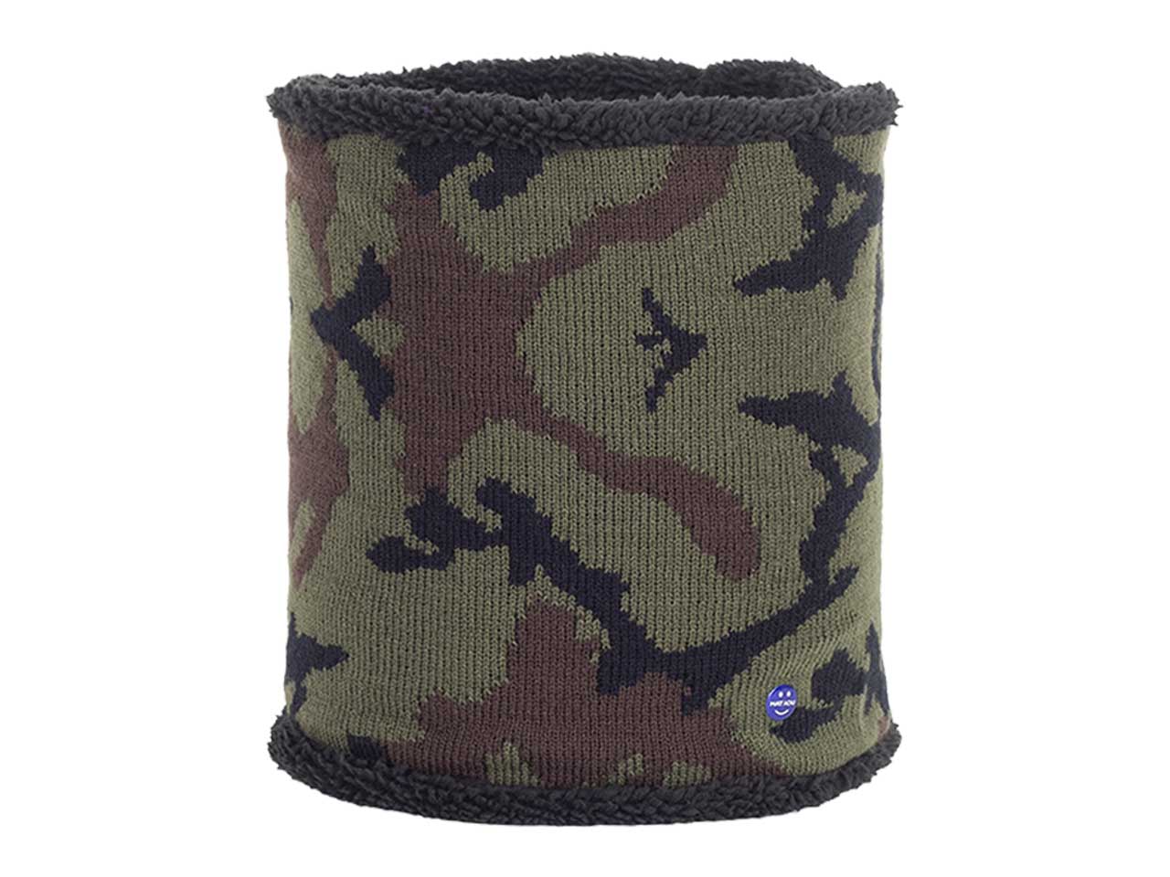 collo in maglia con jacquard mimetico 26x24cm