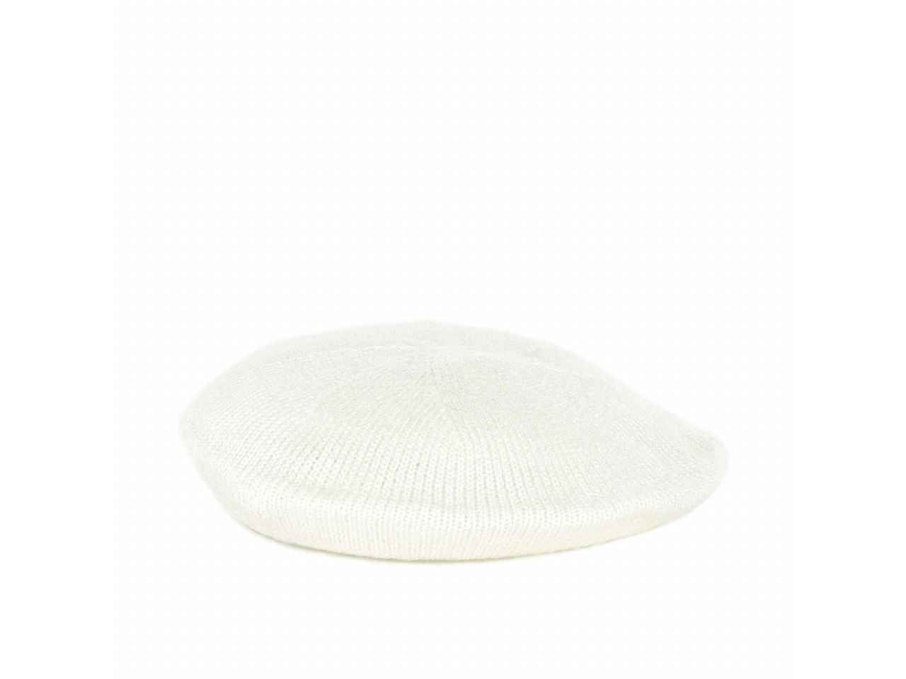 Cappello basco panna filato peloso taglia unica