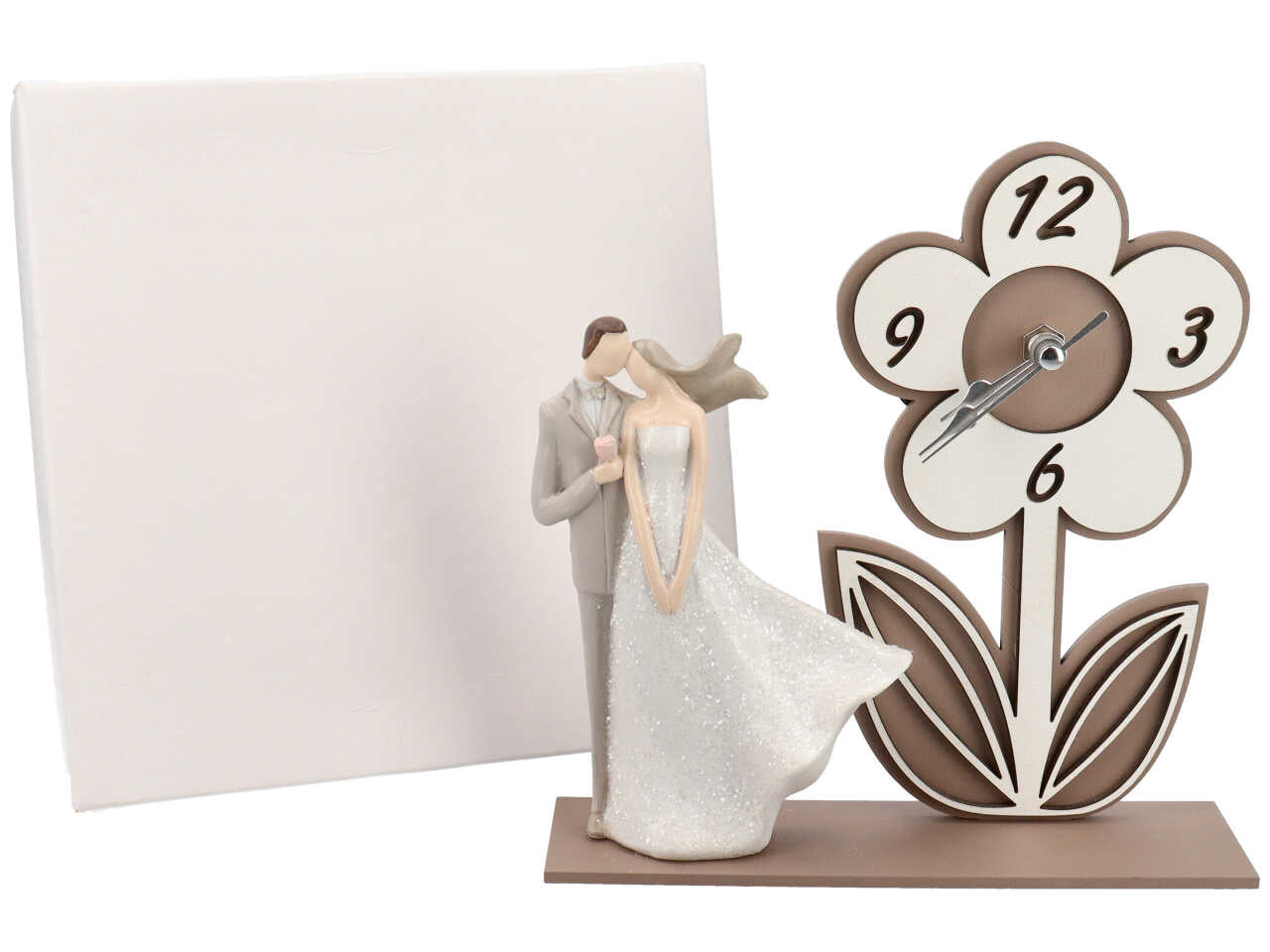 Coppia con fiore e orologio