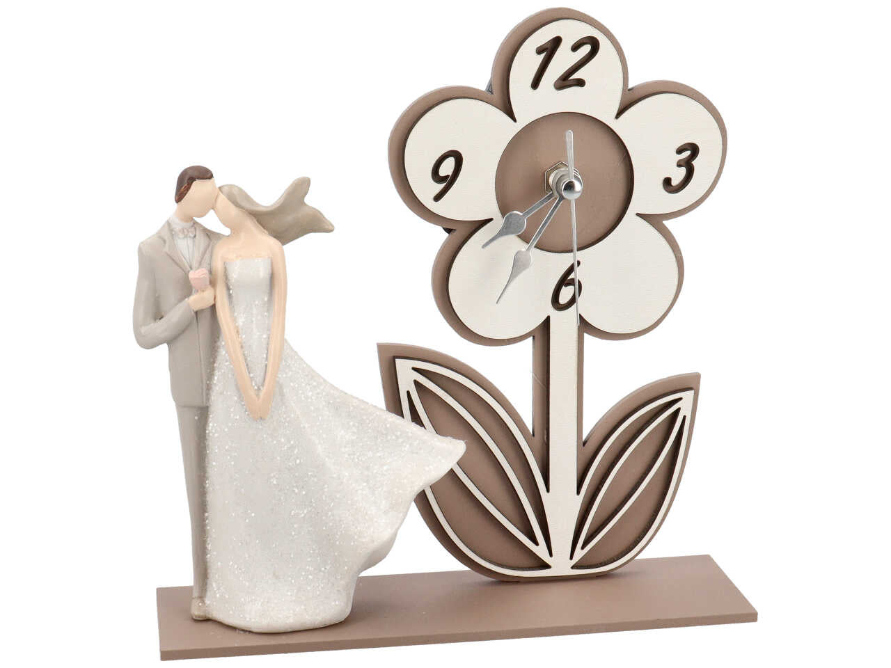 Coppia con fiore e orologio