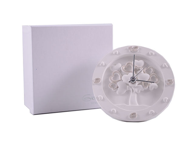 orologio d.13cm albero c/cuori tort.4284/786