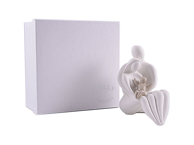 famiglia seduta 14x14cm tortora 4255/786