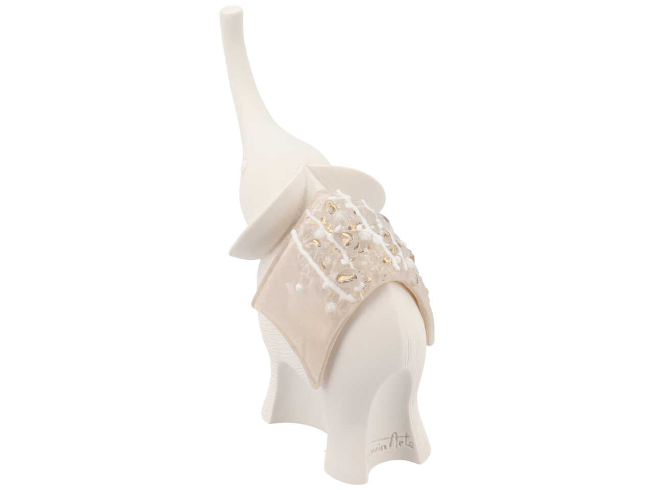 elefante h.14cm bianco 3716/820