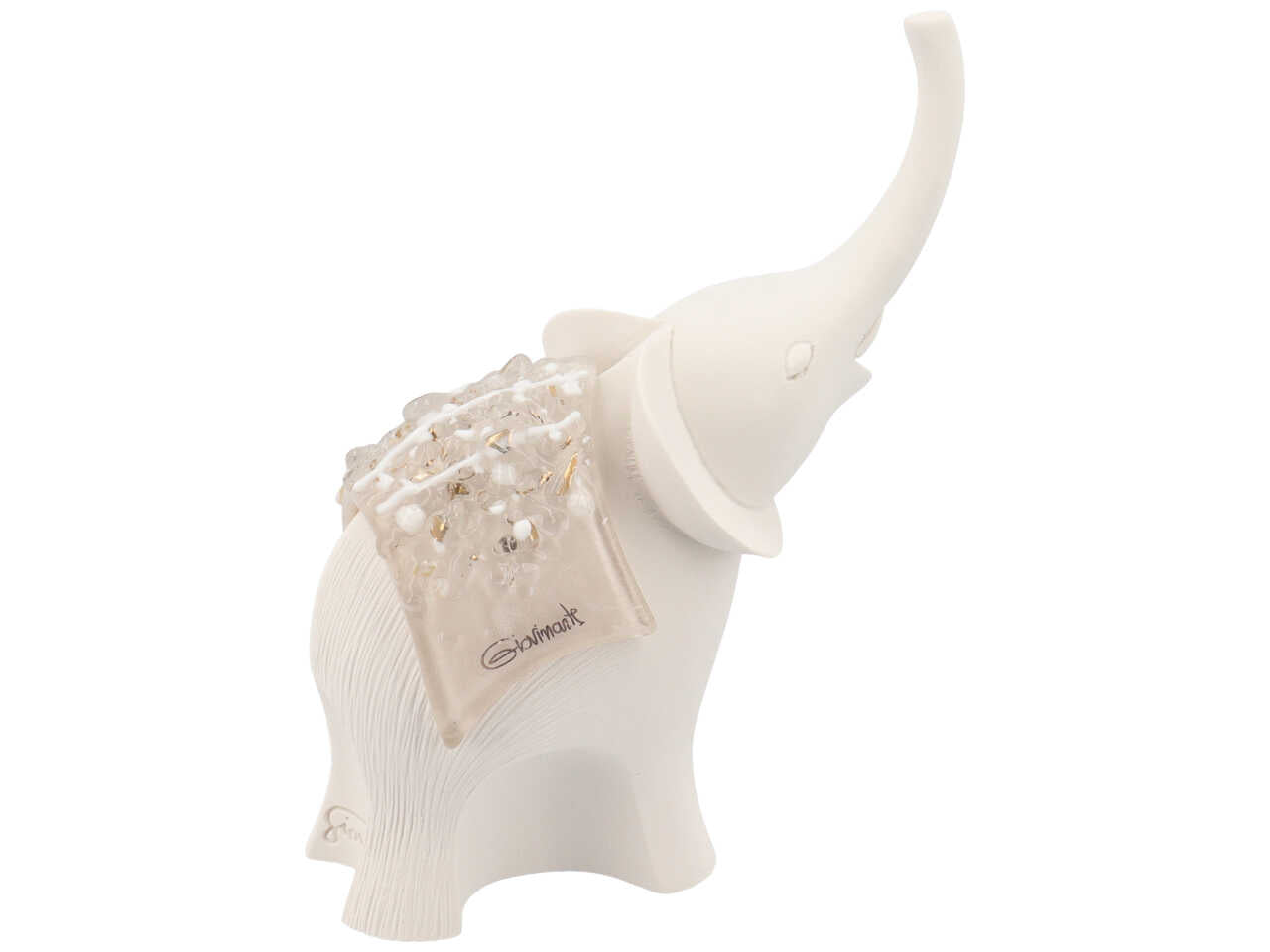 elefante h.14cm bianco 3716/820