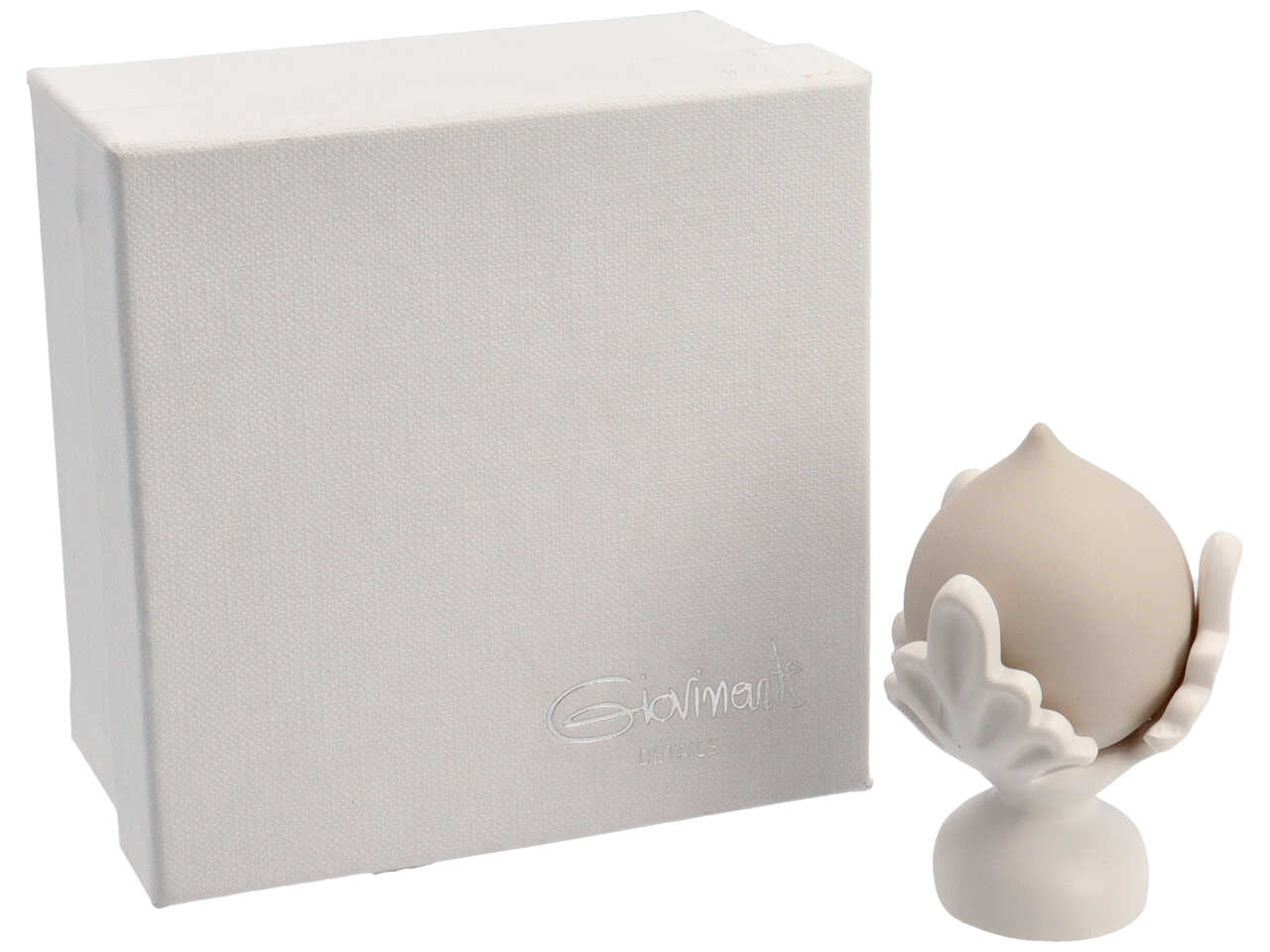 Pomo h7cm bianco/tortora 4305/809