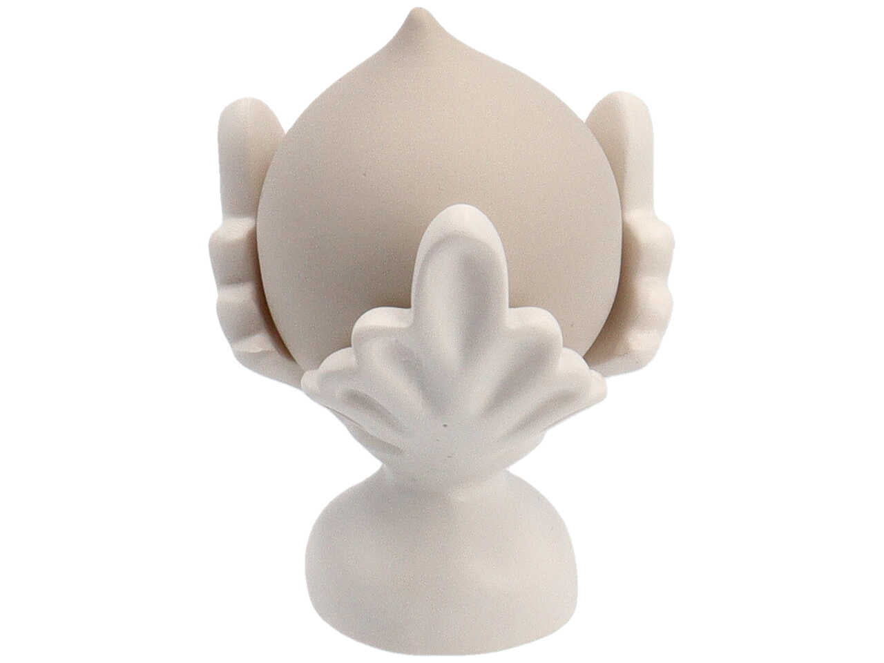 Pomo h7cm bianco/tortora 4305/809
