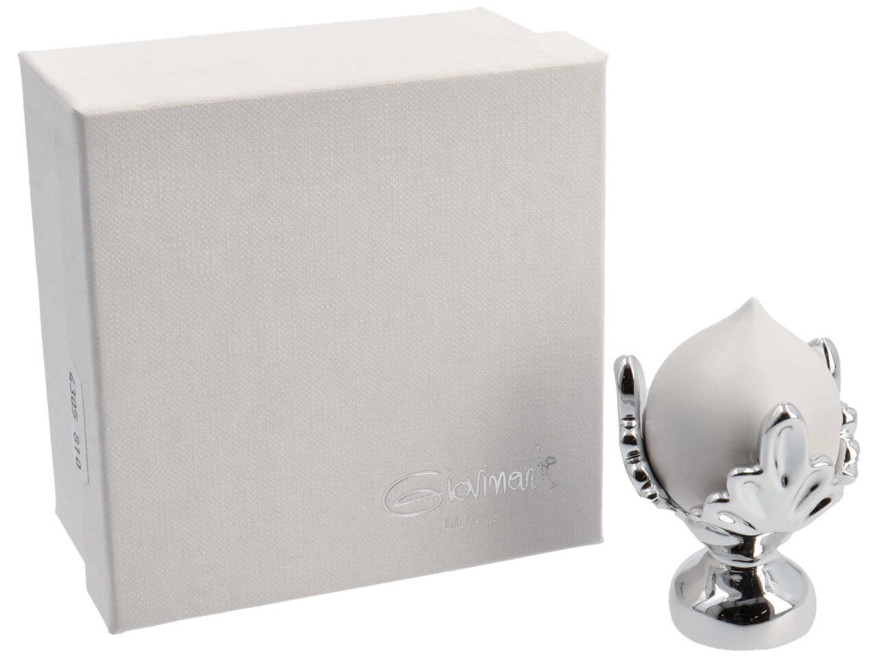 pomo h7cm bianco/argento 4305/810
