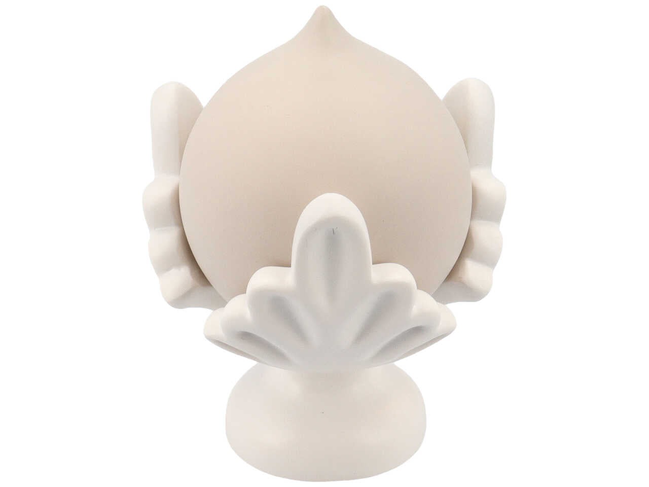 Pomo h12cm bianco/tortora 4306/809