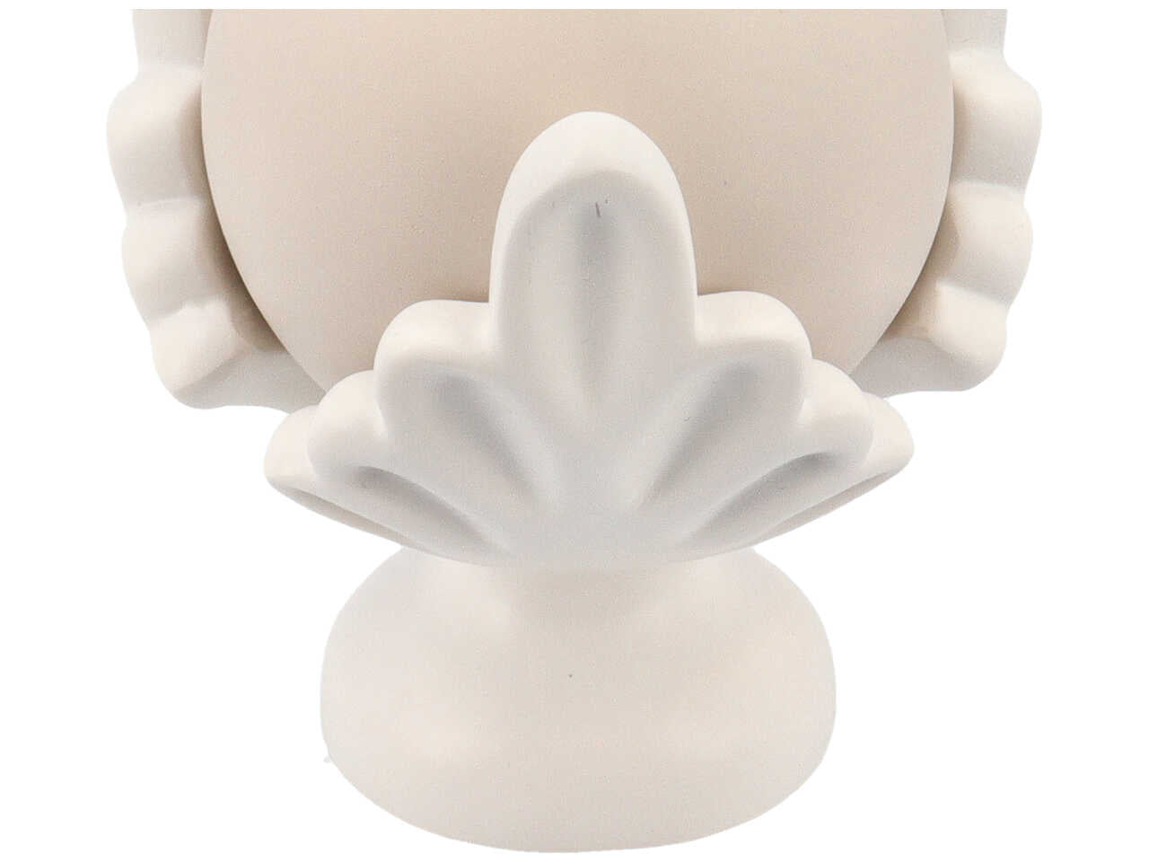 Pomo h12cm bianco/tortora 4306/809
