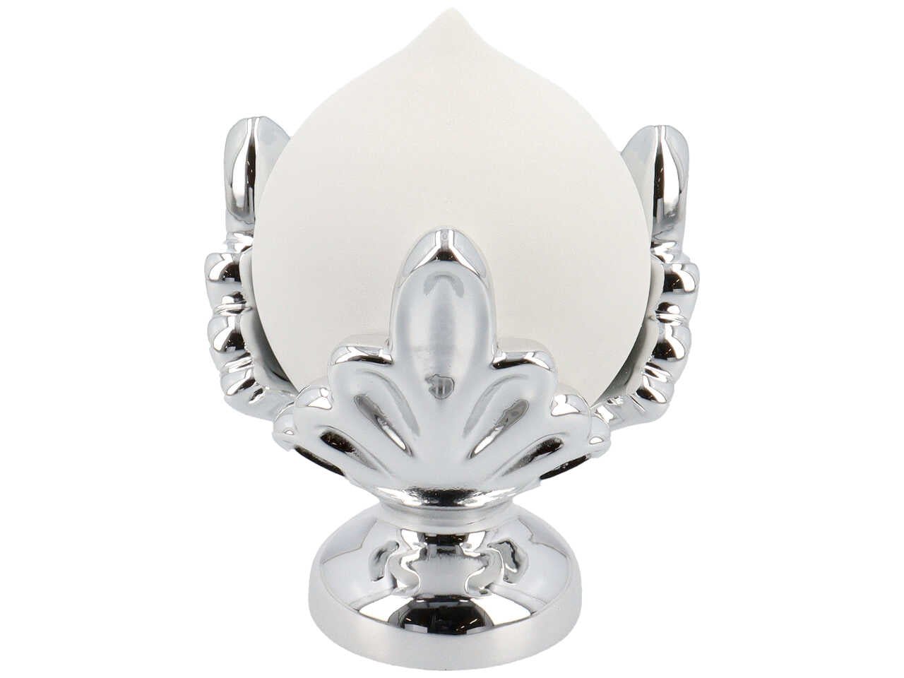 pomo h12cm bianco/argento 4306/810