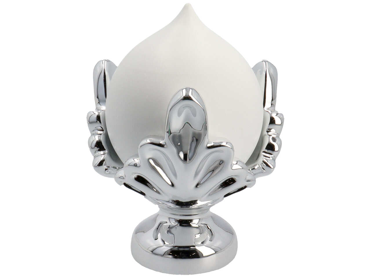 Pomo h20cm bianco/argento 4307/810