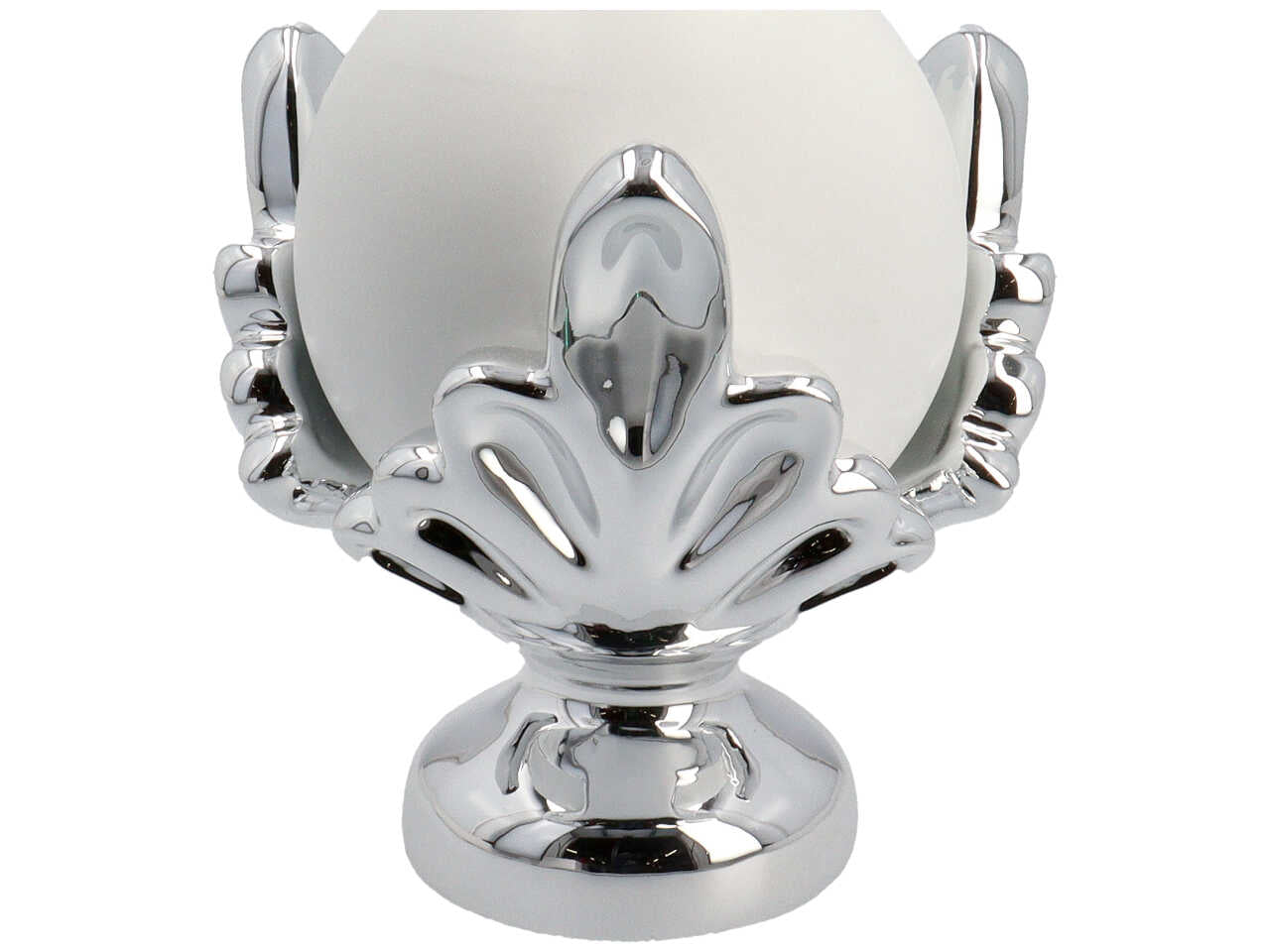 Pomo h20cm bianco/argento 4307/810