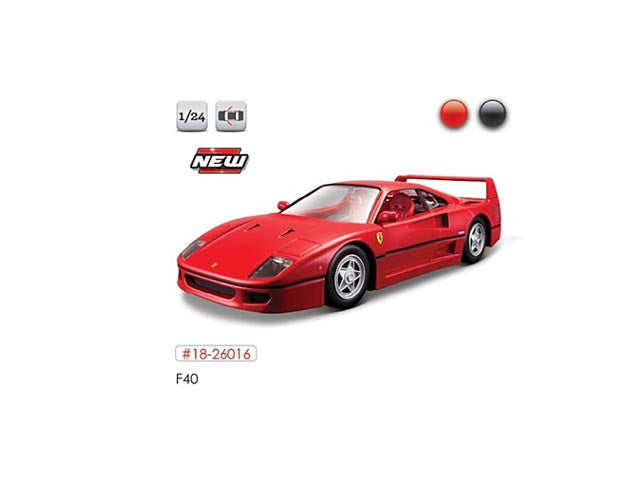 bburago auto 1:24 ferrari f40 18-26016/390711.006