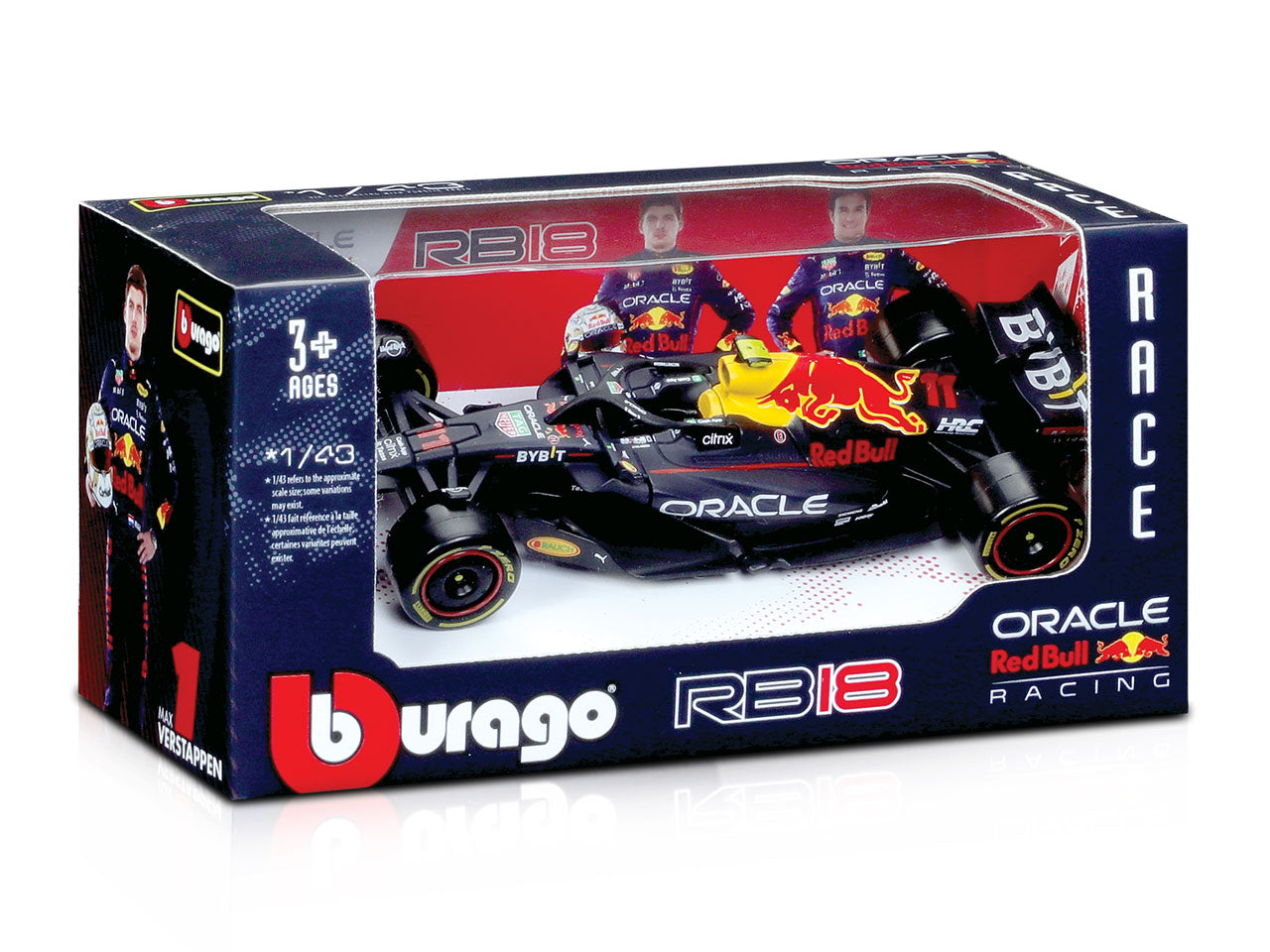 Modellino red bull racing rb18 1 verstappen scala 1:43