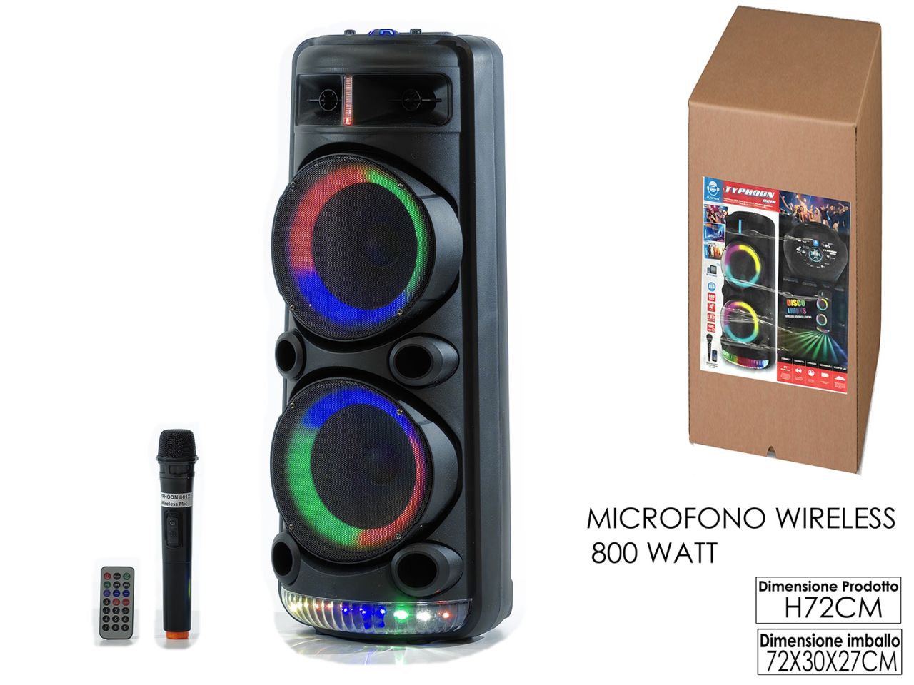 Karaoke con microfono wireless