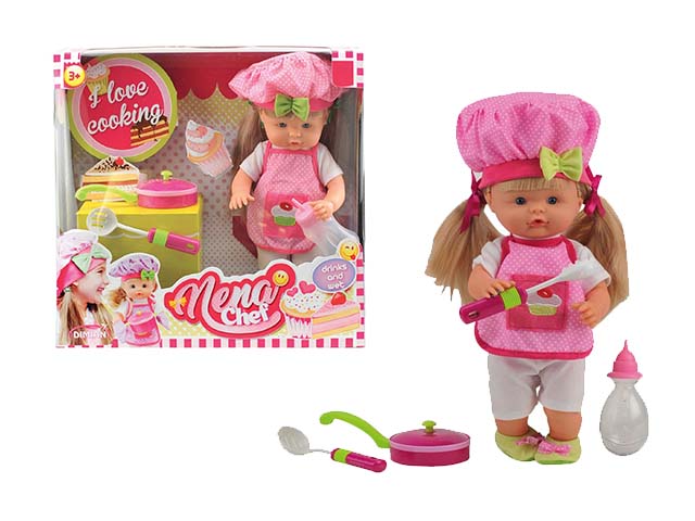 bambola baby nena chef set 36cm bd387