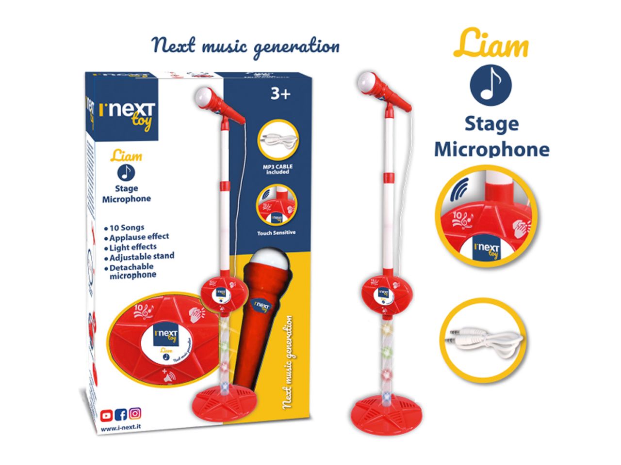 Microfono palcoscenico mp3 liam rosso