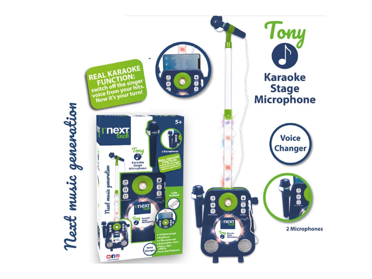 Karaoke soud box 2 microfoni tony