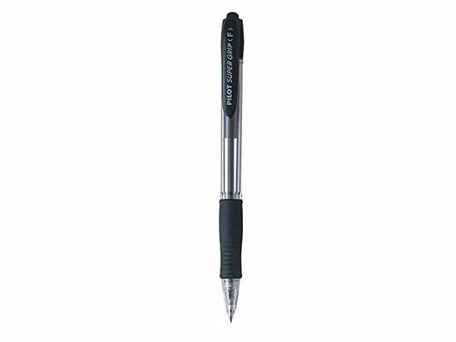 penna a sfera pilot supergrip ricaricabile con refill nero 0,7 mm