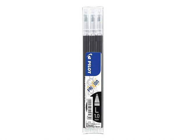 Refill frixion 3 pezzi nero 1.0mm