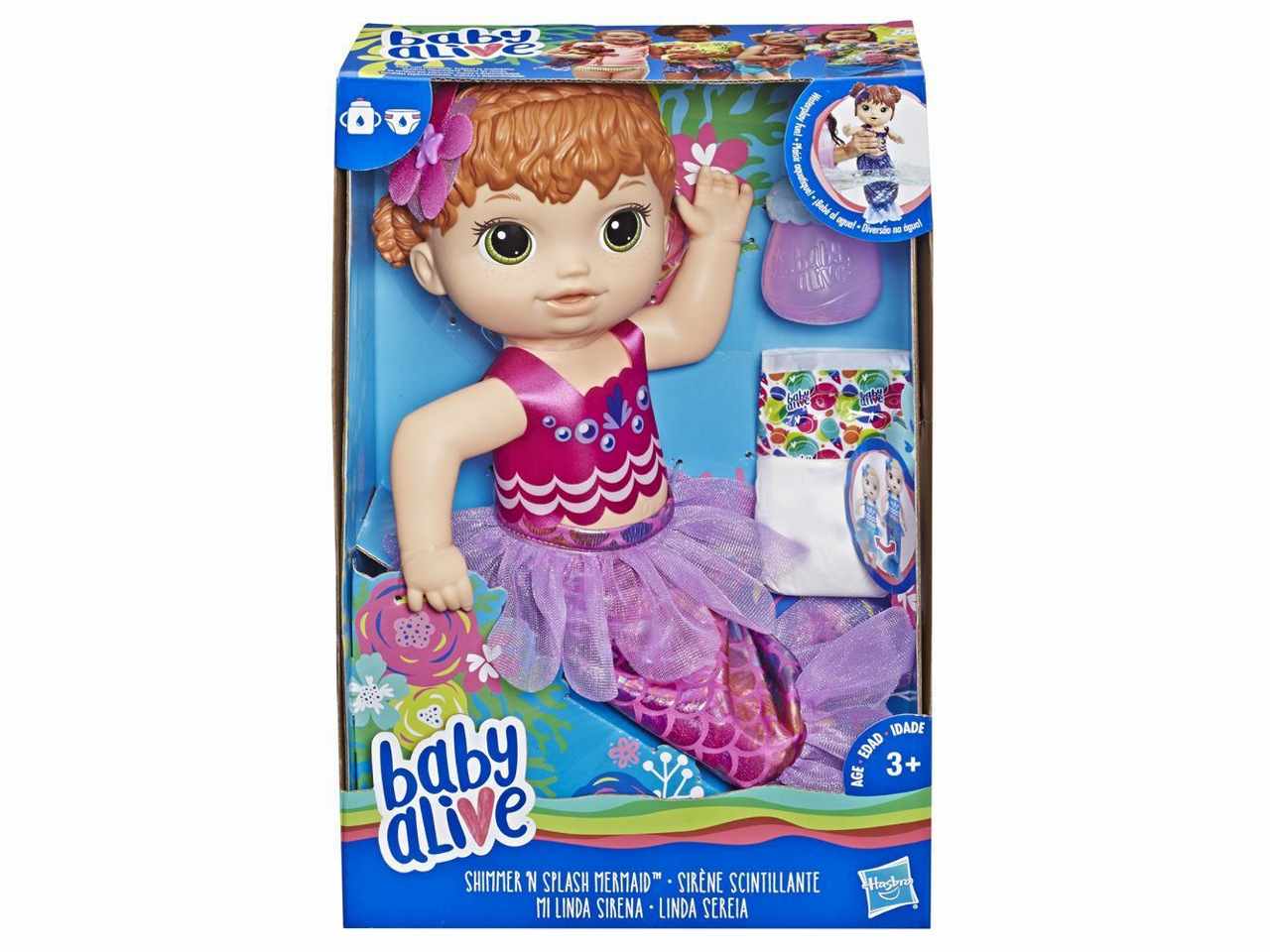 Baby alive magica sirena capelli rossi e4410eso