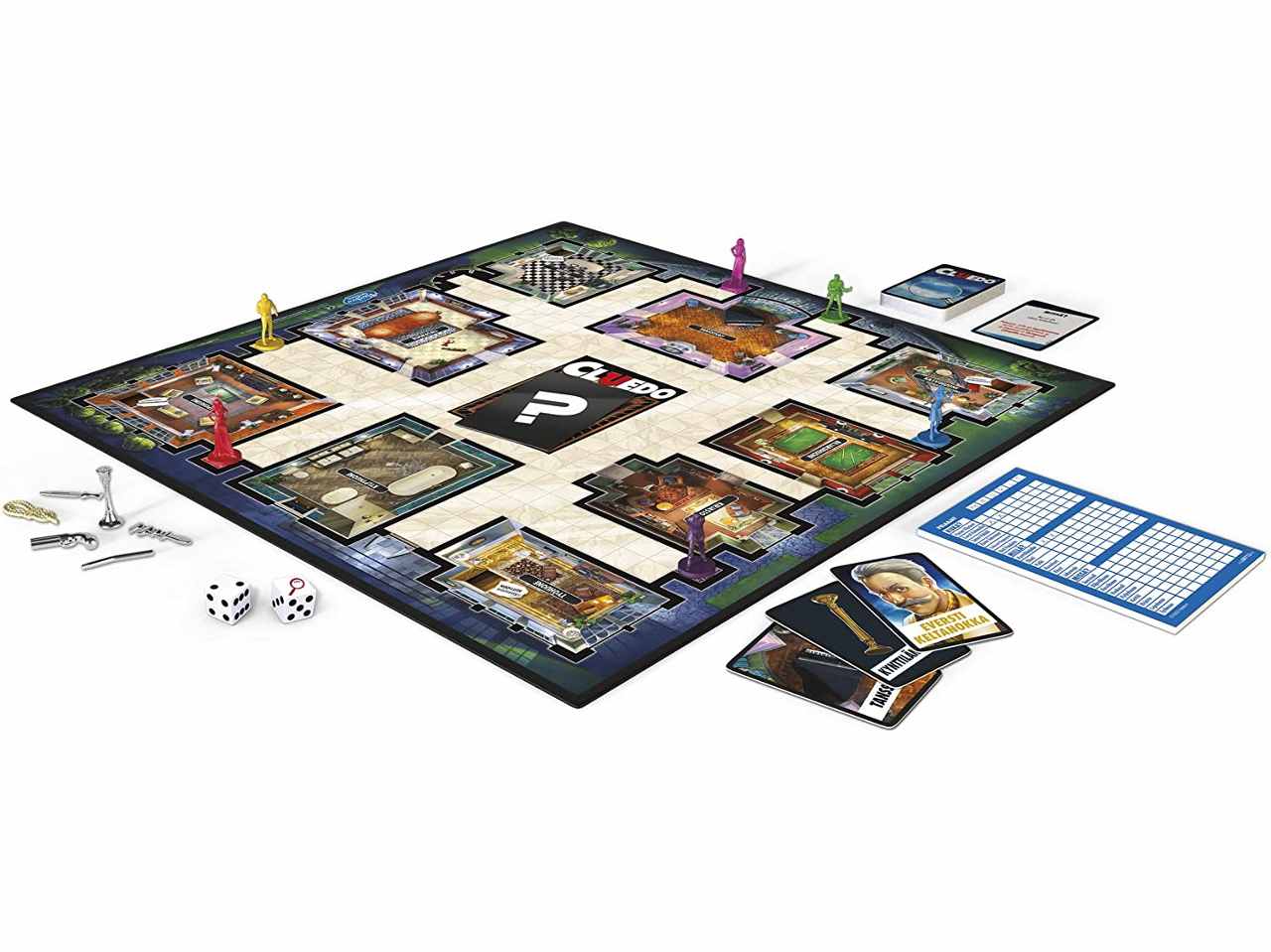 Gioco cluedo col fantasma di mrs. white