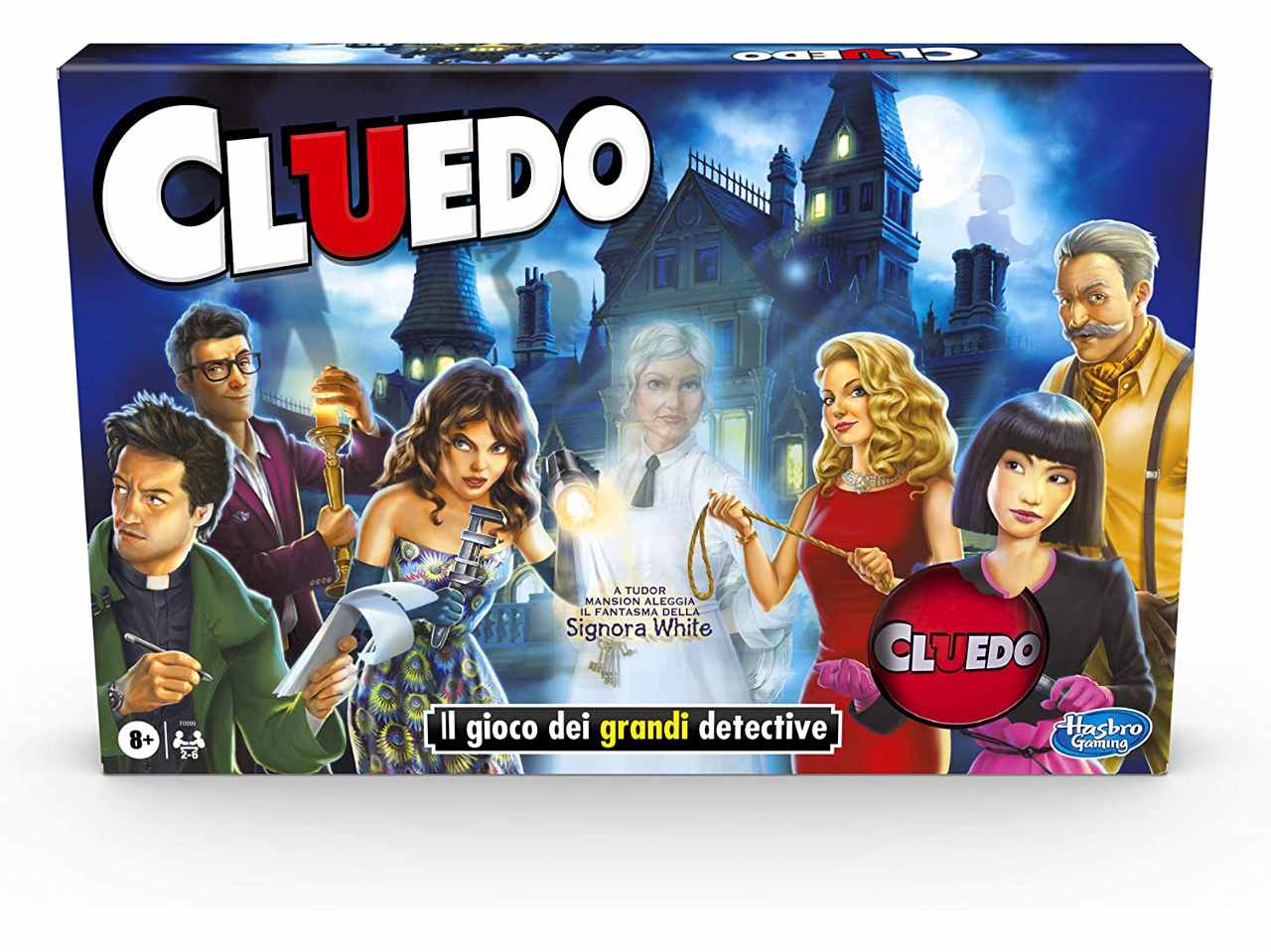 Gioco cluedo col fantasma di mrs. white